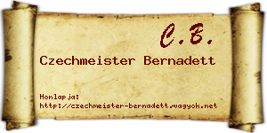 Czechmeister Bernadett névjegykártya